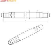 Tubo braccio PMC Ø25×2,9 mm – 210 mm | DriftParts