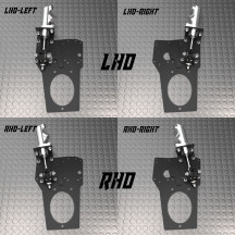 Schema delle quattro posizioni di montaggio LHD e RHD